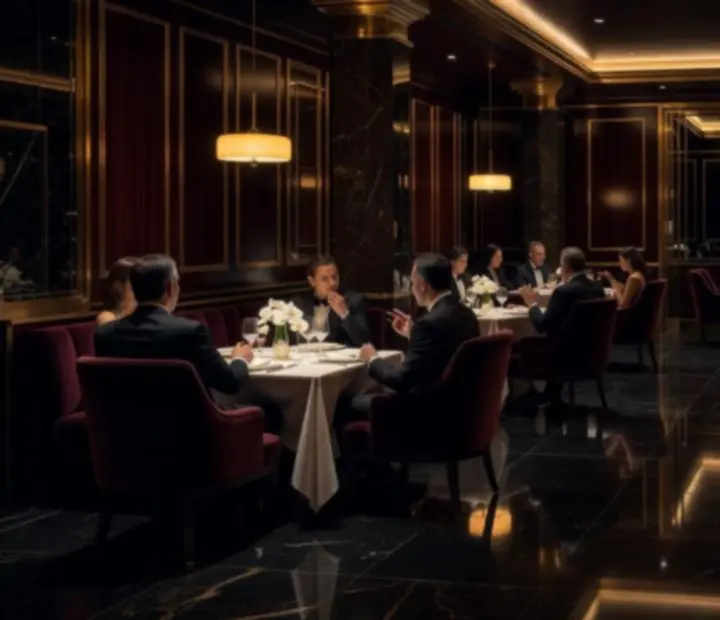 Noćni ambijent restorana unutar Zadar Casino kompleksa s profinjenim svjetlima