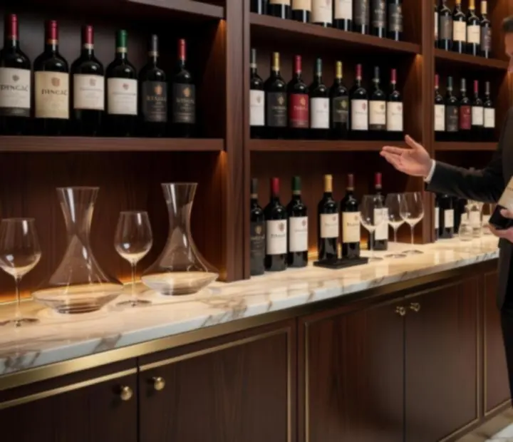 Sommelier prezentira kolekciju vina u restoranu Zadar Casino